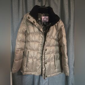 Women's Beige Puffer Jacket